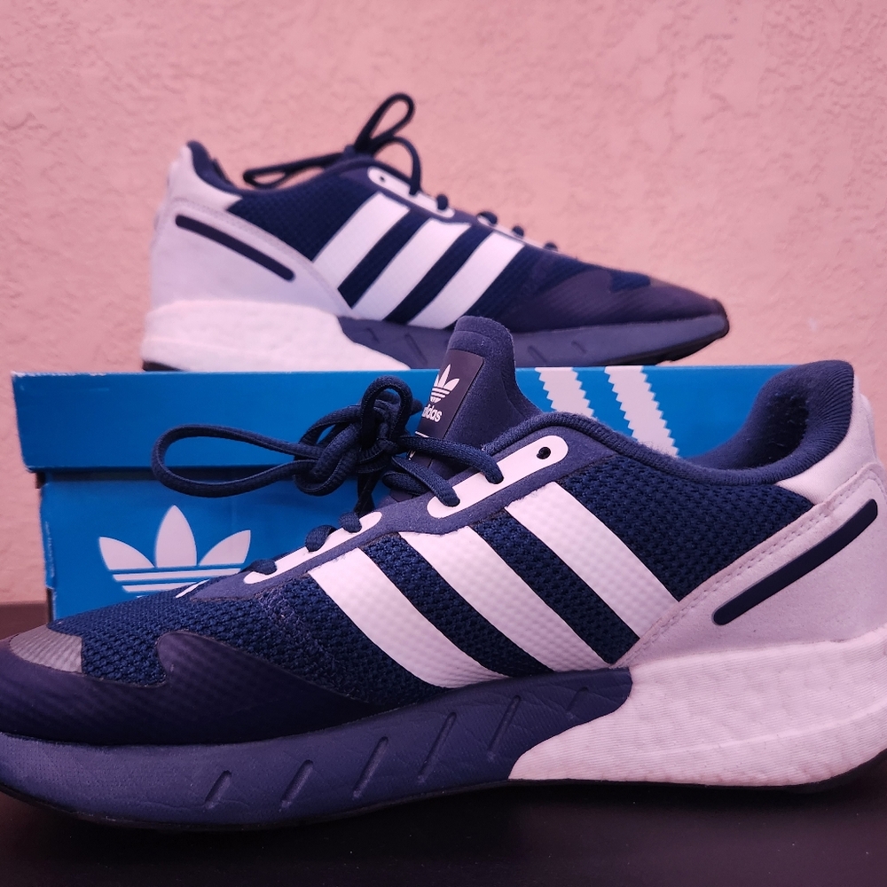 Size 9.5 - Adidas ZX 1K Boost Dark Blue (Used with Box)